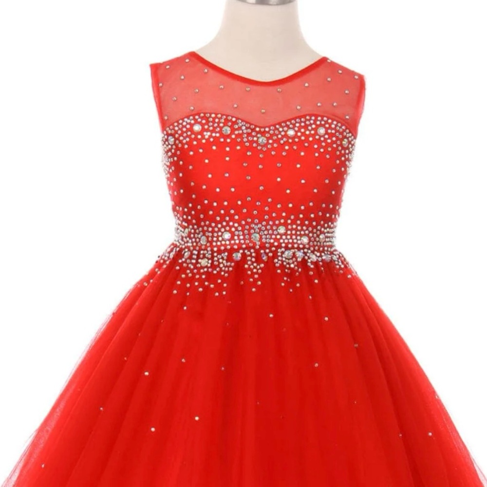 Elegant Red Kids Dress